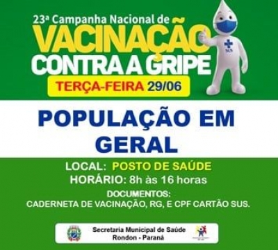 VACINAÇÃO CONTRA A GRIPE