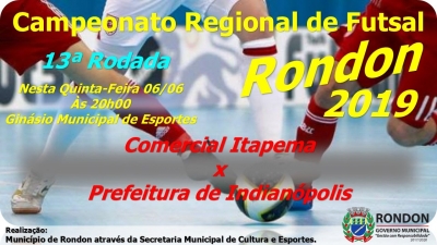 13ª Rodada do Campeonato Regional de Futsal