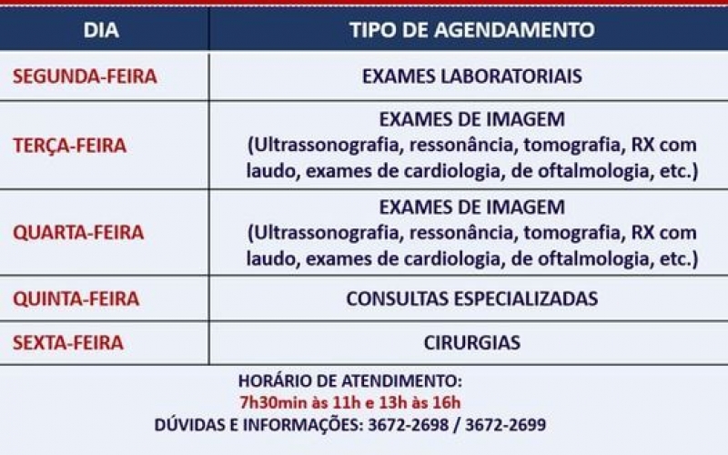 AGENDAMENTO DE CONSULTAS E EXAMES ESPECIALIZADOS