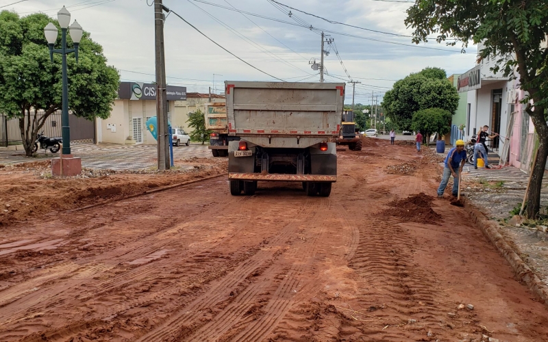 Inicia Obras De Revitalização Do Calçadão De Rondon 