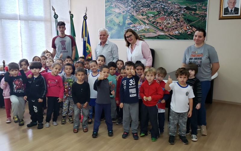 Prefeito Recebe Visita De Alunos Do Cmei Francisco Sella