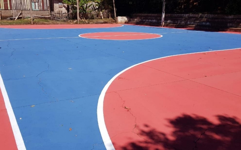 Quadra Esportiva do Distrito de Bernardelli recebe nova pintura