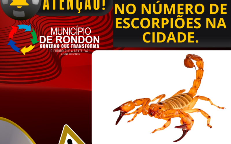 ESCORPIÃO ( Crescimento no número de escorpiões na cidade)