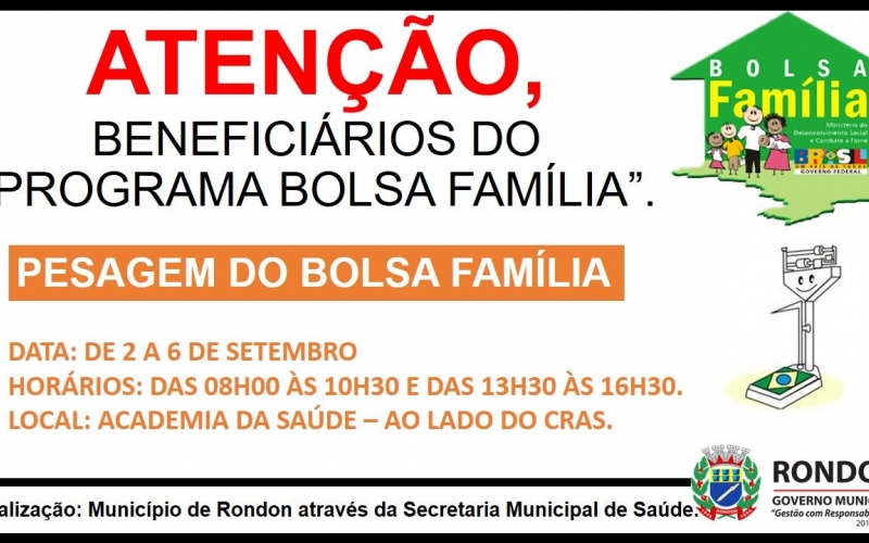 Pesagem do Programa Bolsa Família