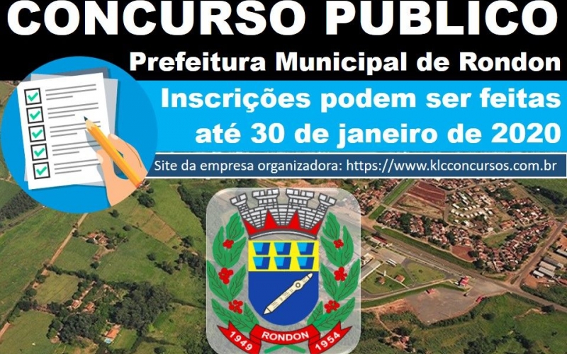 Inscrições do concurso público podem ser feitas até 30 de janeiro