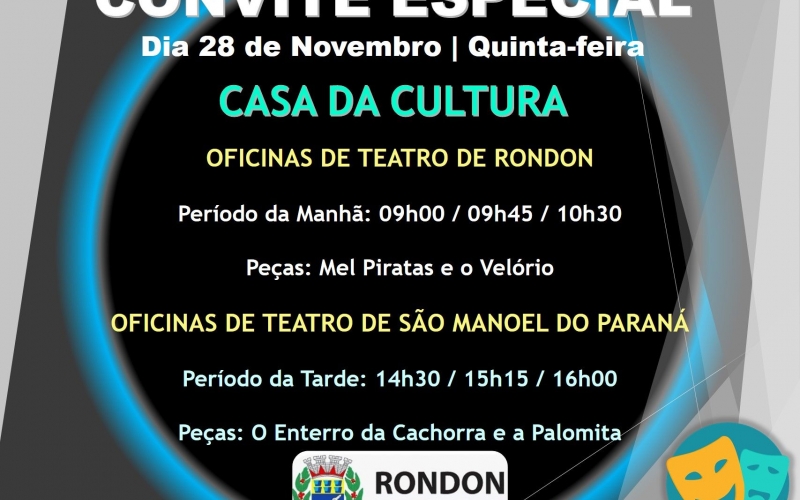 Convite Especial: Apresentações das Oficinas de Teatro