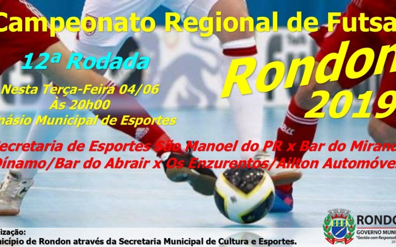 12ª Rodada do Campeonato Regional de Futsal
