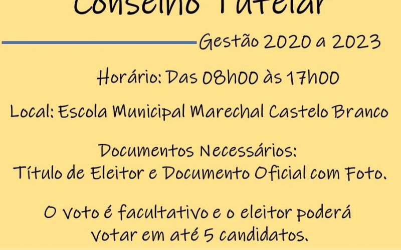 Eleições Unificadas do Conselho Tutelar