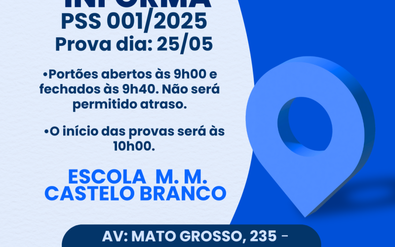 PREFEITURA INFORMA PSS 001/2025