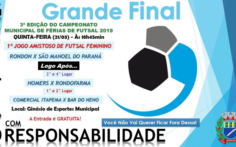 Final do Campeonato Municipal De Férias De Futsal