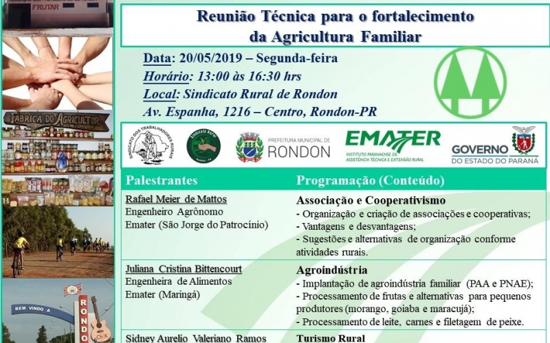 Convite: Reunião Técnica Para o Fortalecimento da Agricultura Familiar