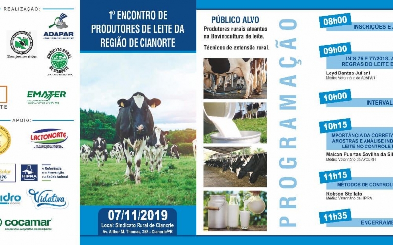 Convite: 1° Encontro De Produtores De Leite Da Região De Cianorte