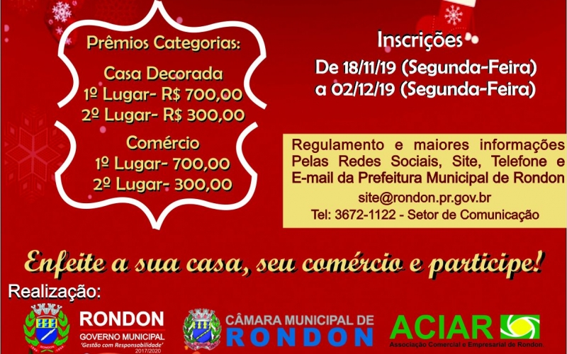 Lançamento Do Concurso Natal Criativo Em Rondon
