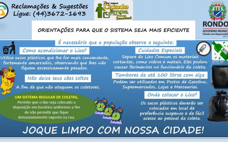 Orientações Coleta de Lixo!