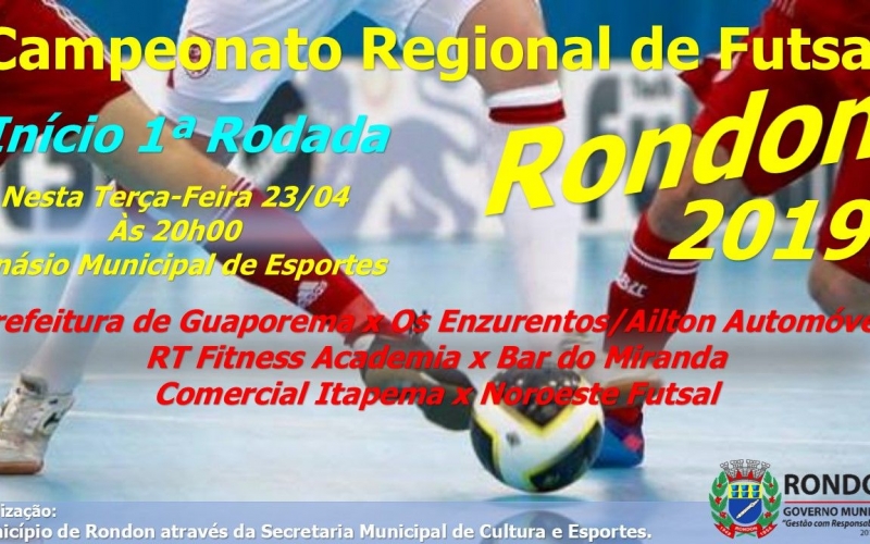 É Amanhã: 1ª Rodada do Campeonato Regional de Futsal 