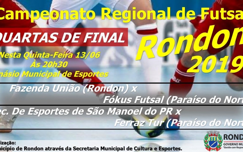 1ª Rodada das Quartas de Final do Campeonato Regional de Futsal