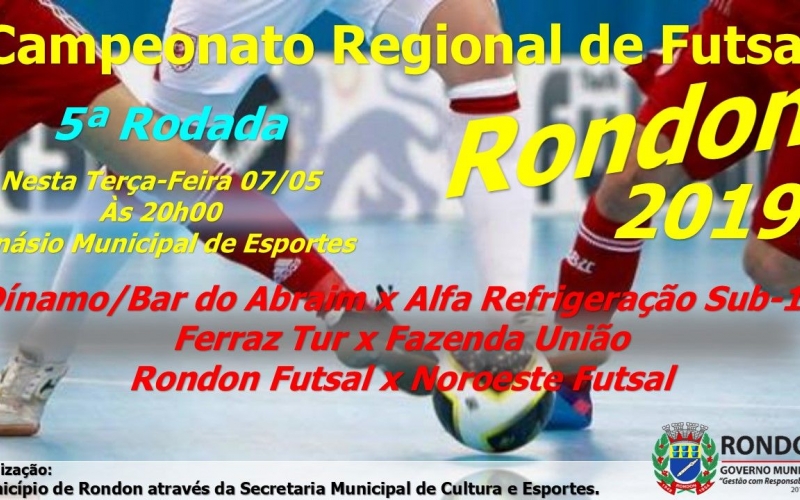 5ª Rodada do Campeonato Regional de Futsal