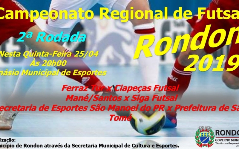 Segunda Rodada do Campeonato Regional de Futsal