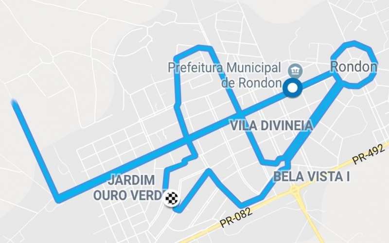Confira o Mapa do Percurso da 1ª Edição do Passeio Ciclístico do Bem em Rondon!